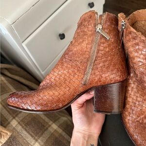 Italian Woven Leather Ankle Boots